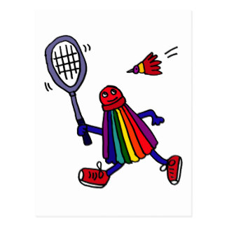 Cartoon Badminton Postcards | Zazzle