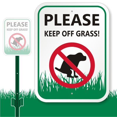 LawnBoss Dog Poop Stake & Kit Signs