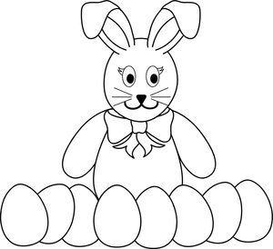 Easter Coloring Page Clipart Image - Easter Bunny Coloring Page ...