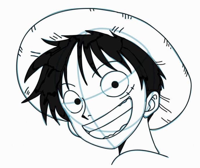 How to draw Luffy from One Piece. | how to draw manga 3d