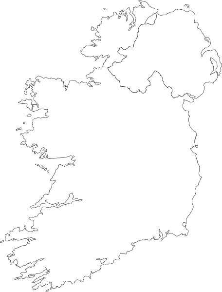 Ireland Contour Map clip art - vector clip art online, royalty ...