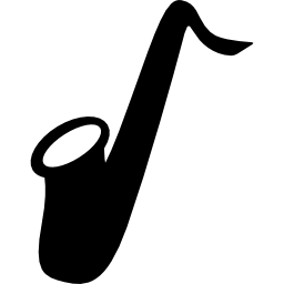 Saxophone silhouette vector icon | Free Music icons