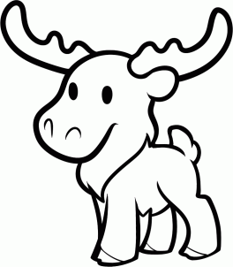 Animals - How to Draw a Moose for Kids