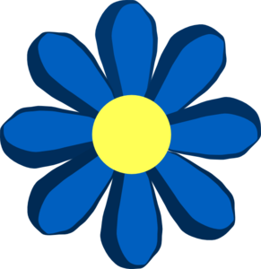 Blue Spring Flower clip art - vector clip art online, royalty free ...