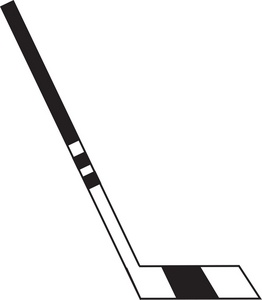 Hockey Stick Black And White Clipart