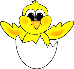 Egg hatching clipart