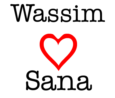 Wassim love Sana crÃ©Ã© par Sana - iLoveGenerator.com