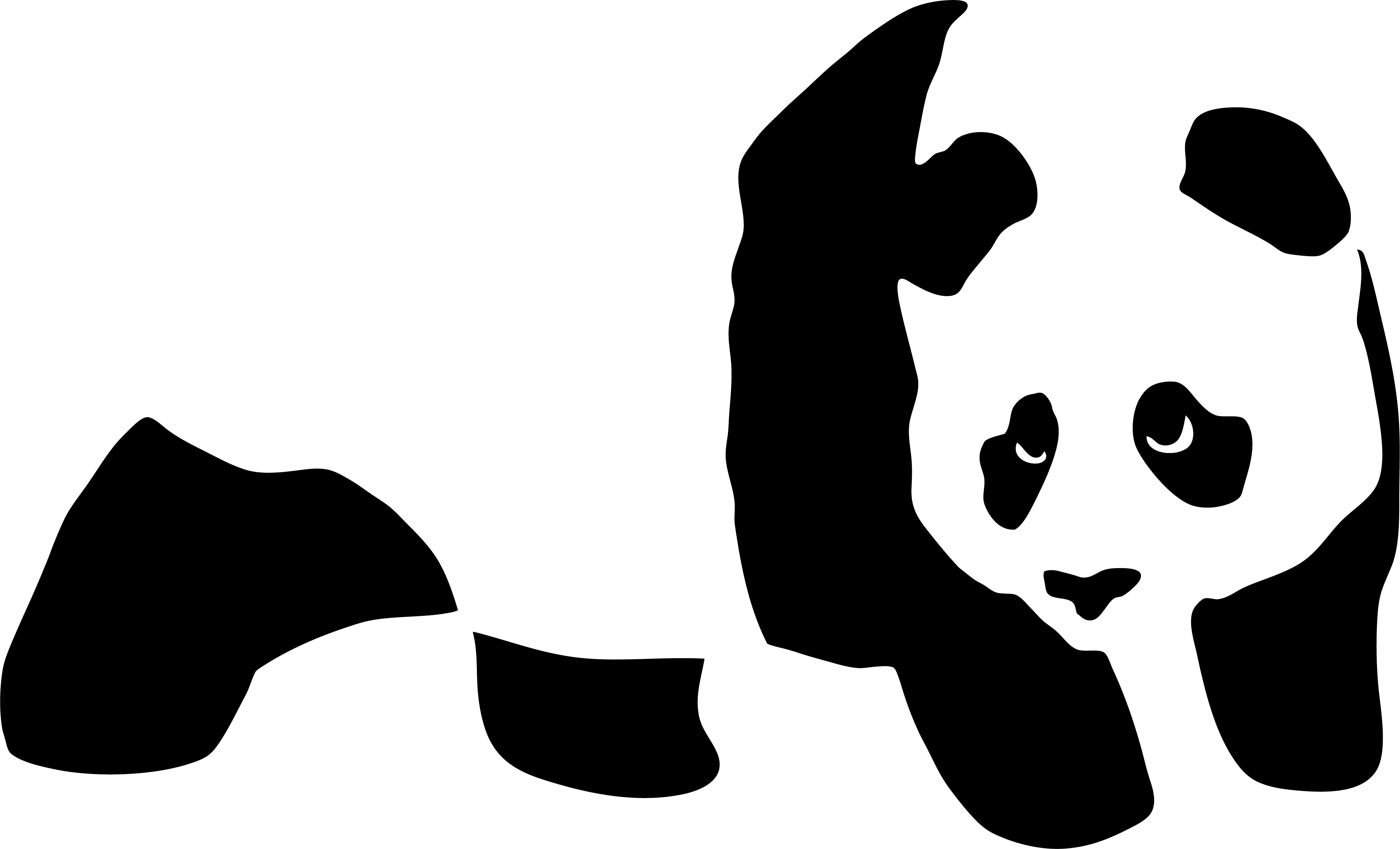 Vector panda stencil - ClipArt Best - ClipArt Best