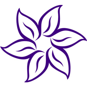 Purple Flower Outline clip art - Polyvore