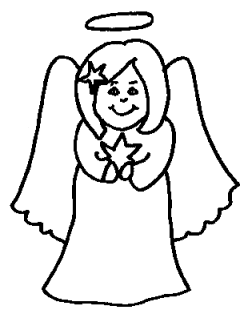 Free Angel Christmas Coloring Pages