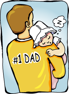 Baby Sleeping On Fathers Shoulders | Fathers Day Clip Art - Christart.