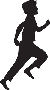 Running Clipart Image - clip art silhouette of a boy running
