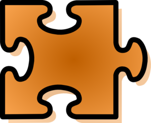 Orange Jigsaw Puzzle Piece Clip Art - vector clip art ...