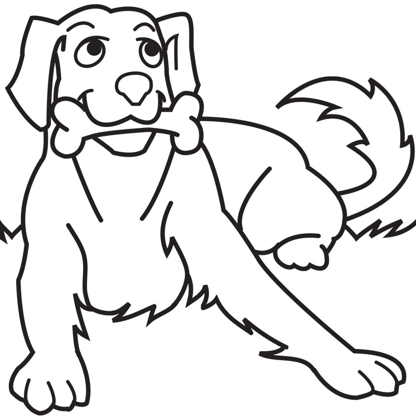 Dog Line Drawing - ClipArt Best