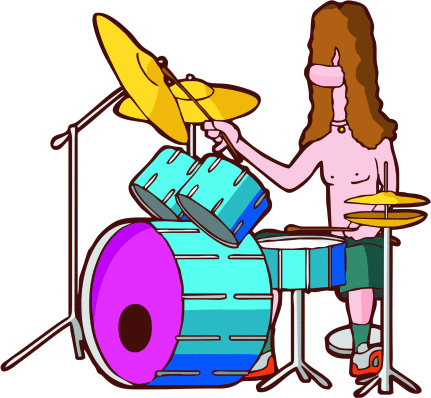 Drum Sets Cartoon Clip Art, Vector Images & Illustrations