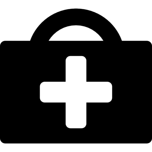 First aid kit box with cross sign Icons | Free Download