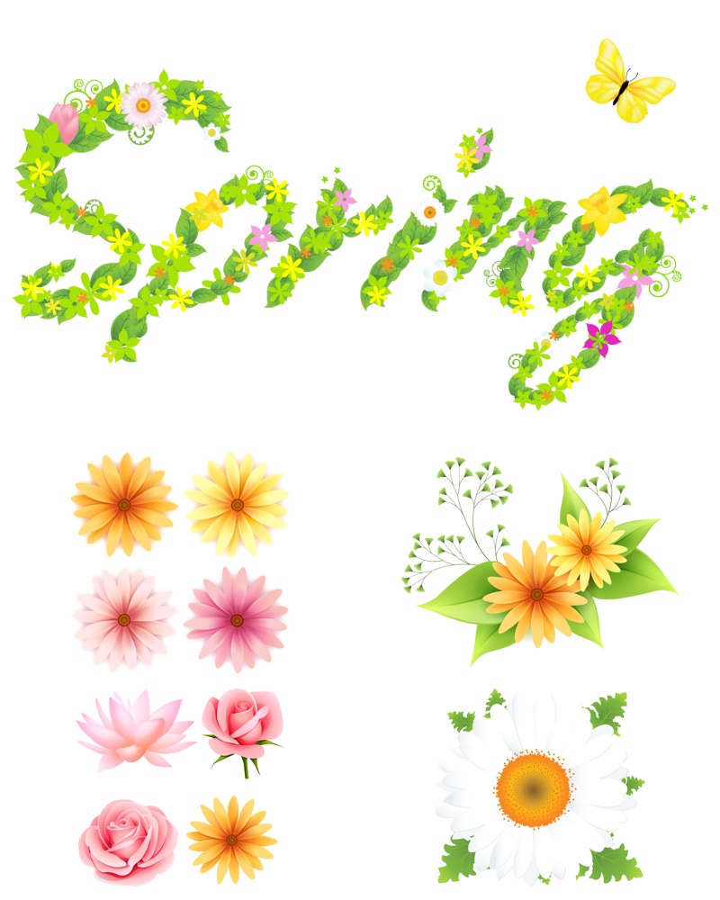 Graphic Spring Flowers - ClipArt Best