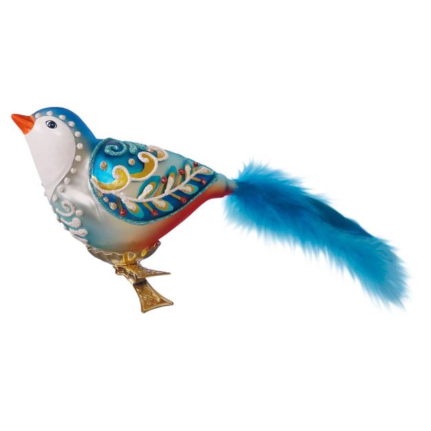 Winter's Bird Blown Glass Ornament - Gift Ornaments - Hallmark