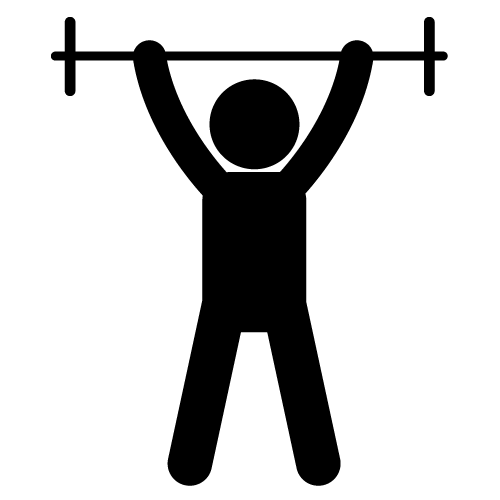 Barbell Black Clipart