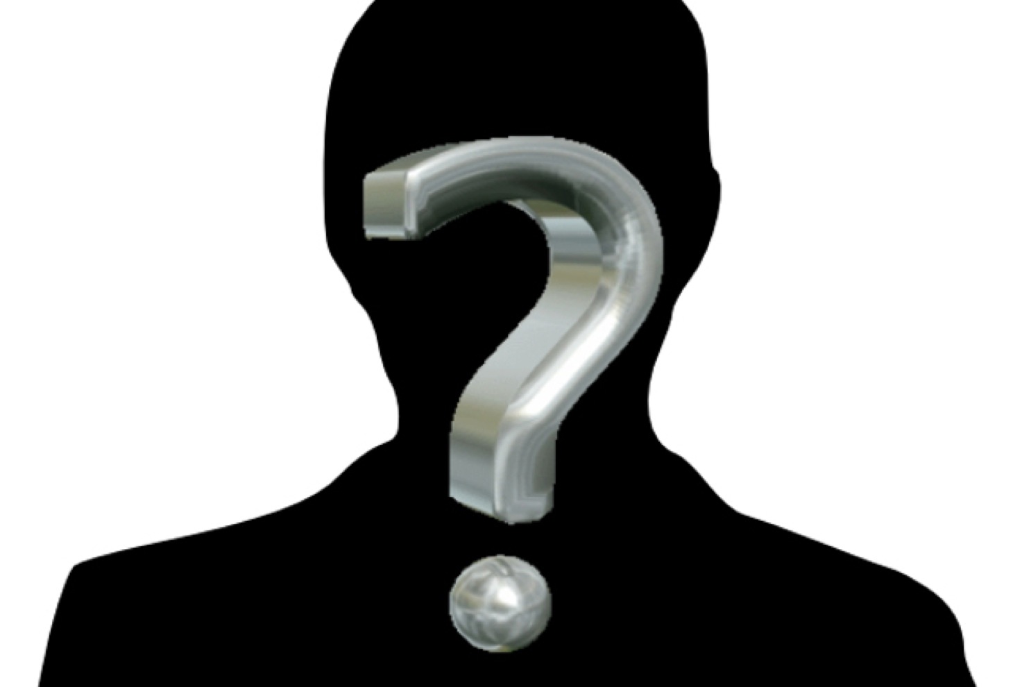 Person with question mark clipart