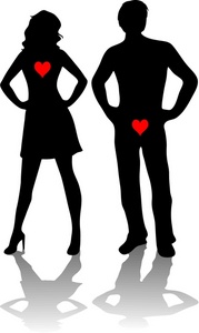 Gender Clipart Image - Guy and girl standing side-by-side both ...