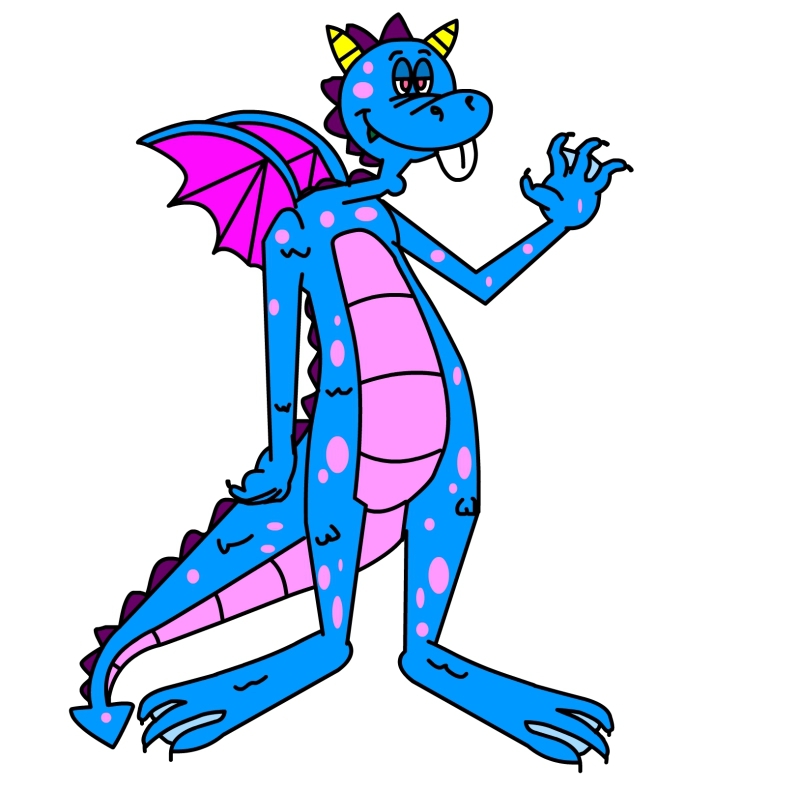 Color the Cartoon Dragon