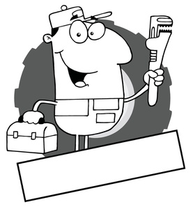 Mechanic Clipart Image - Black and White Smiling Mechanic With a ...