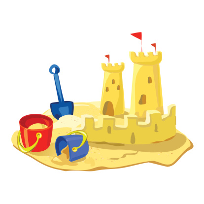 Sandcastle Castle Sand Isolated Clip Art, Vector Images ...