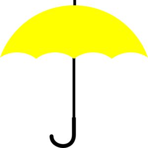 Free clipart images, Yellow umbrella and Yellow