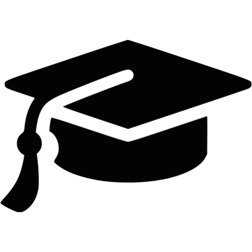 Black graduation cap icon - Free black graduation cap icons