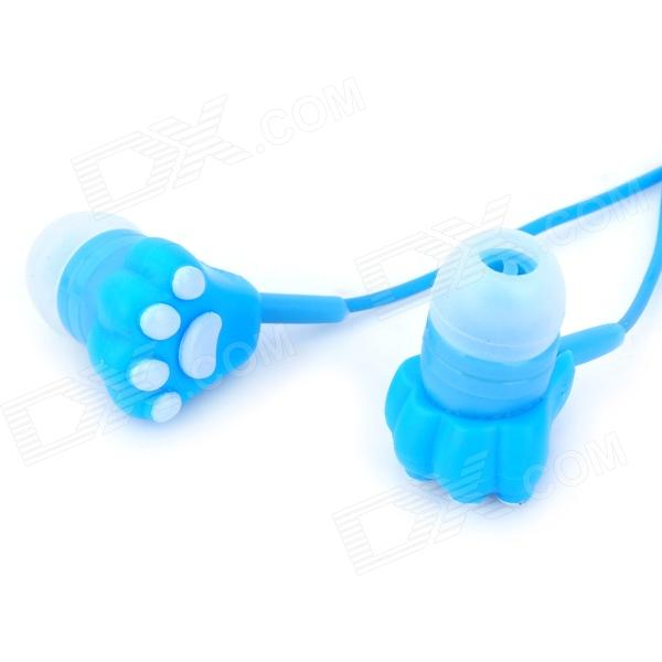 Cute Cartoon Cat-Claw In-Ear Earphones for MP3 / MP4 + More - Blue ...