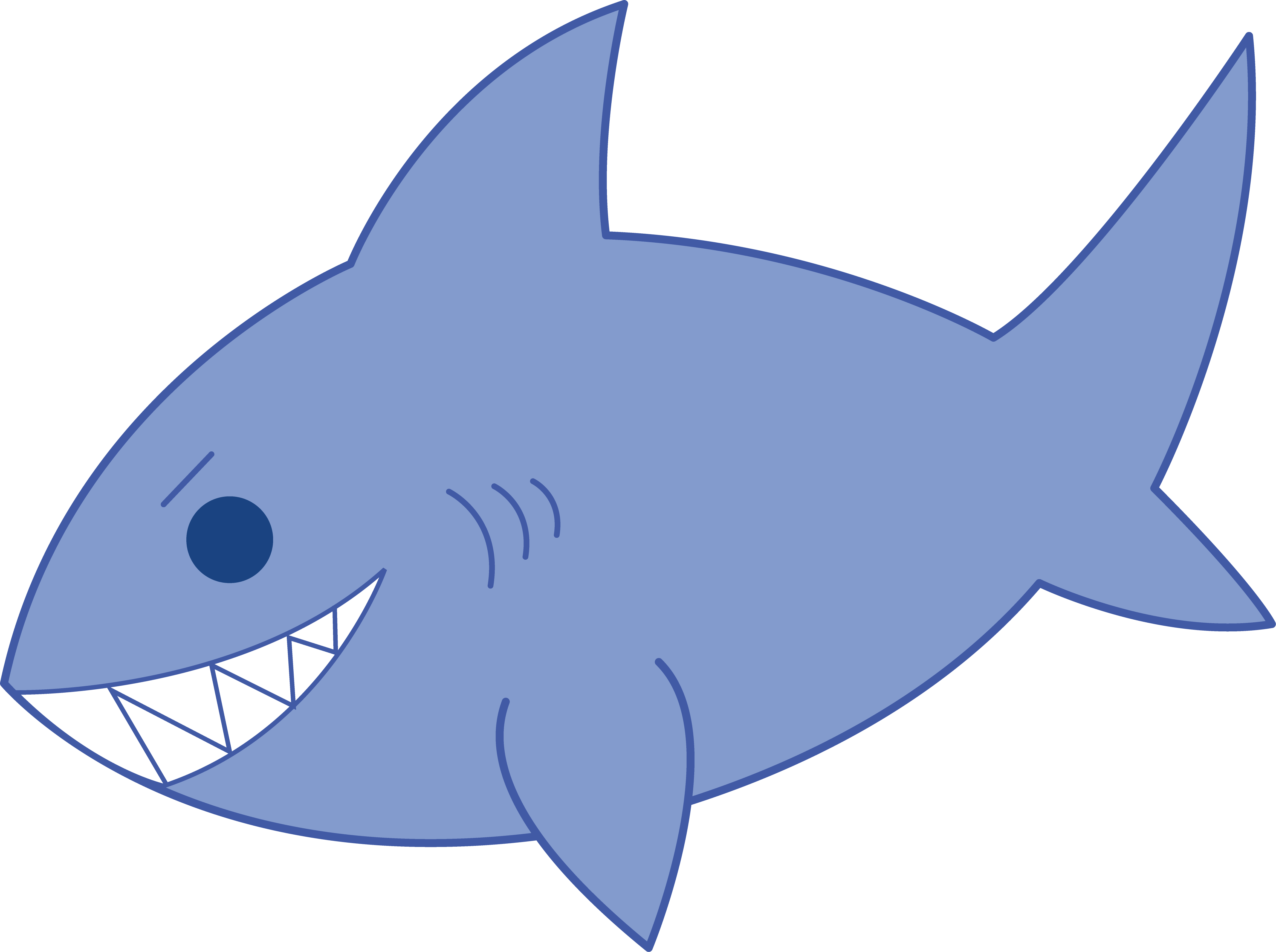 White Shark Fin Drawing Blank - ClipArt Best