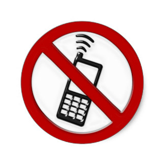 Cell Phone Prohibited Sign Gifts on Zazzle