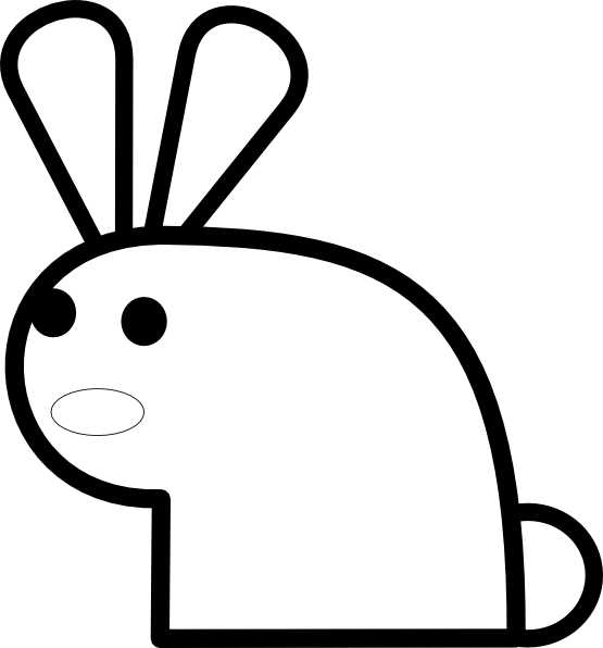 Rabbit Black And White Drawing - ClipArt Best