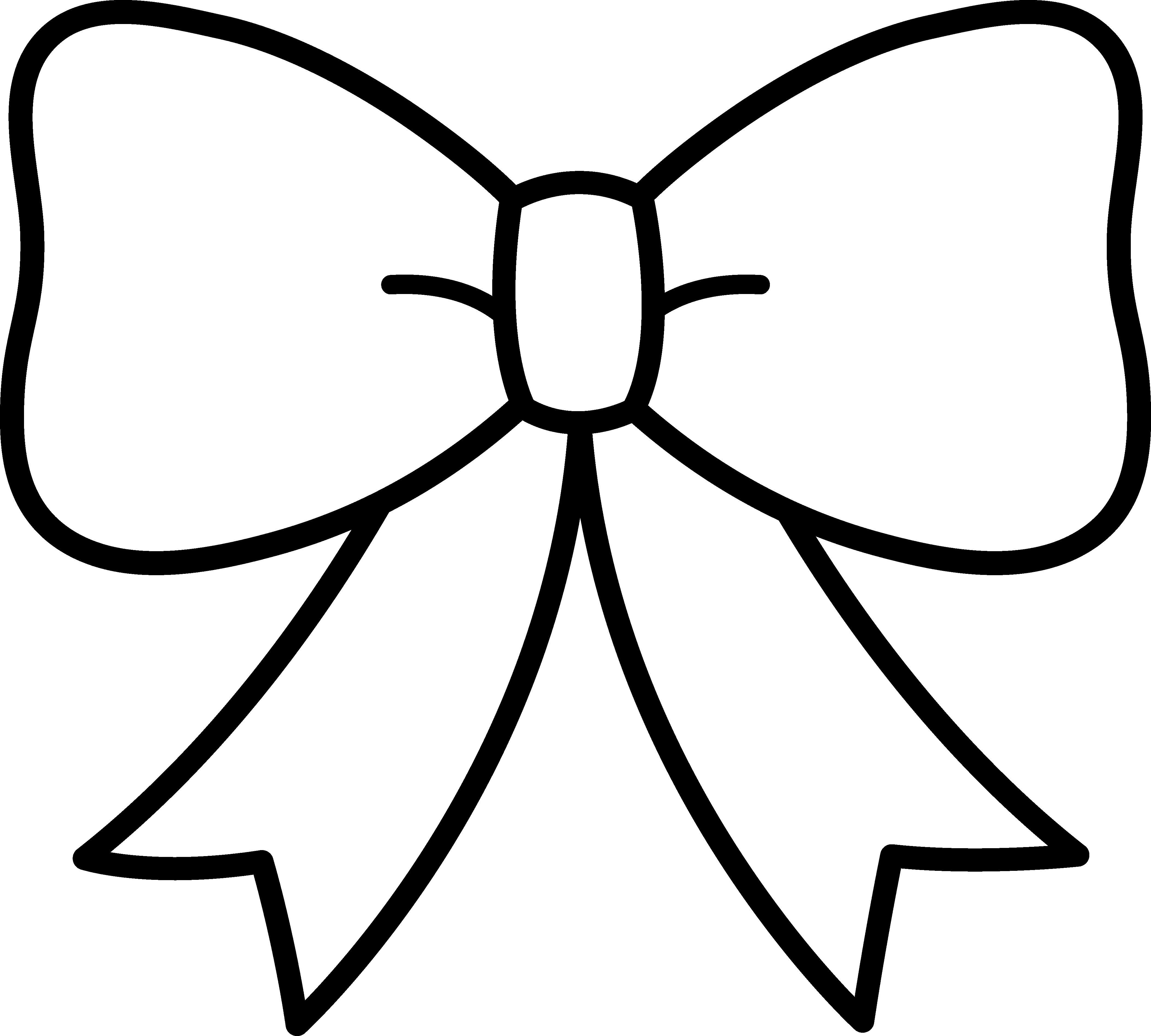 Bow outline clipart