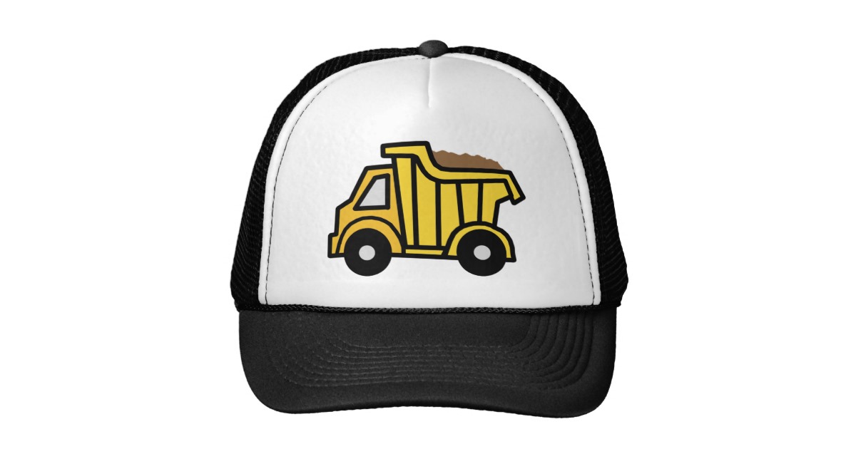 Cartoon Clip Art with a Construction Dump Truck Trucker Hat | Zazzle