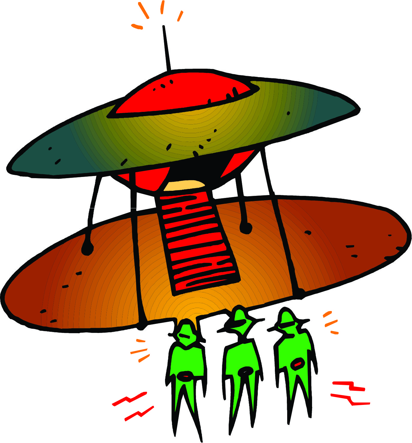 Alien Spaceship Cartoon Jive Talking 2