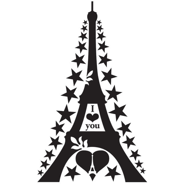 Big black Eiffel Tower decal - ClipArt Best - ClipArt Best