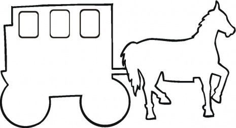 Carriage Outline coloring page | Super Coloring