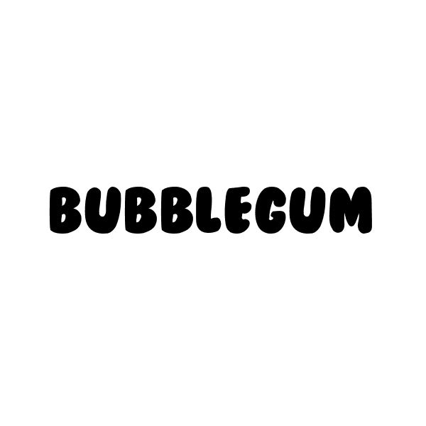 bubble letter font word