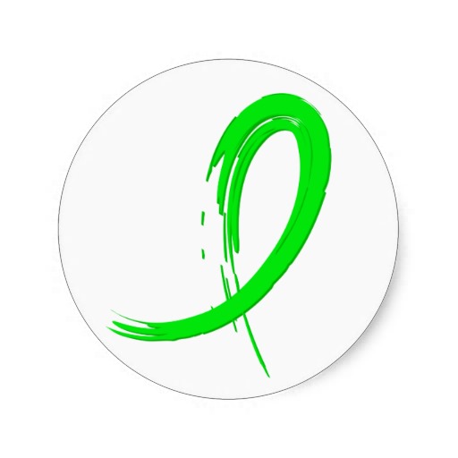 Non-Hodgkin's Lymphoma's Lime Green Ribbon A4 Round Sticker at Zazzle.