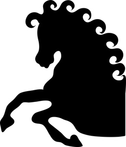 Horse Clipart Image - Arabian Horse Silhouette Design