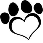 1170995-Black-And-White-Heart-Shaped-Paw-Print-Poster-Art-Print square