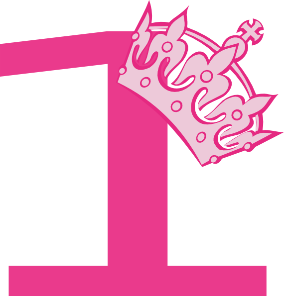 1st Birthday Pink Tiara clip art - vector clip art online, royalty ...