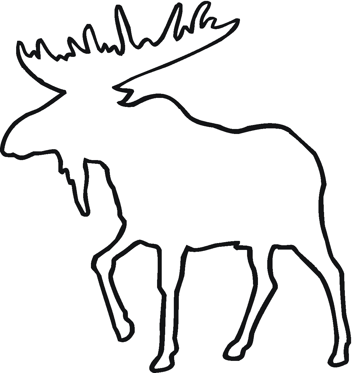 Deer Outline Coloring Online | Super Coloring