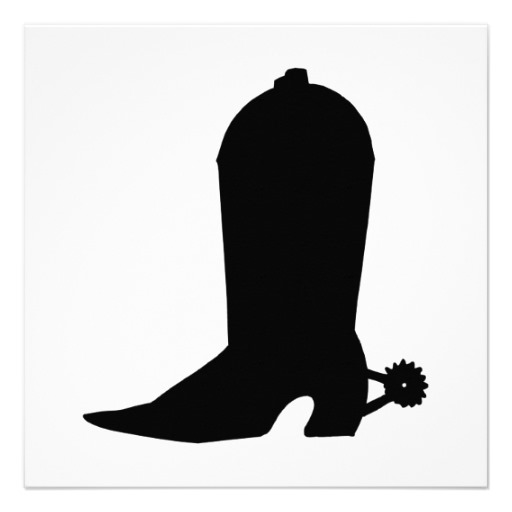 Cowboy Boot Silhouette Custom Invite from Zazzle.