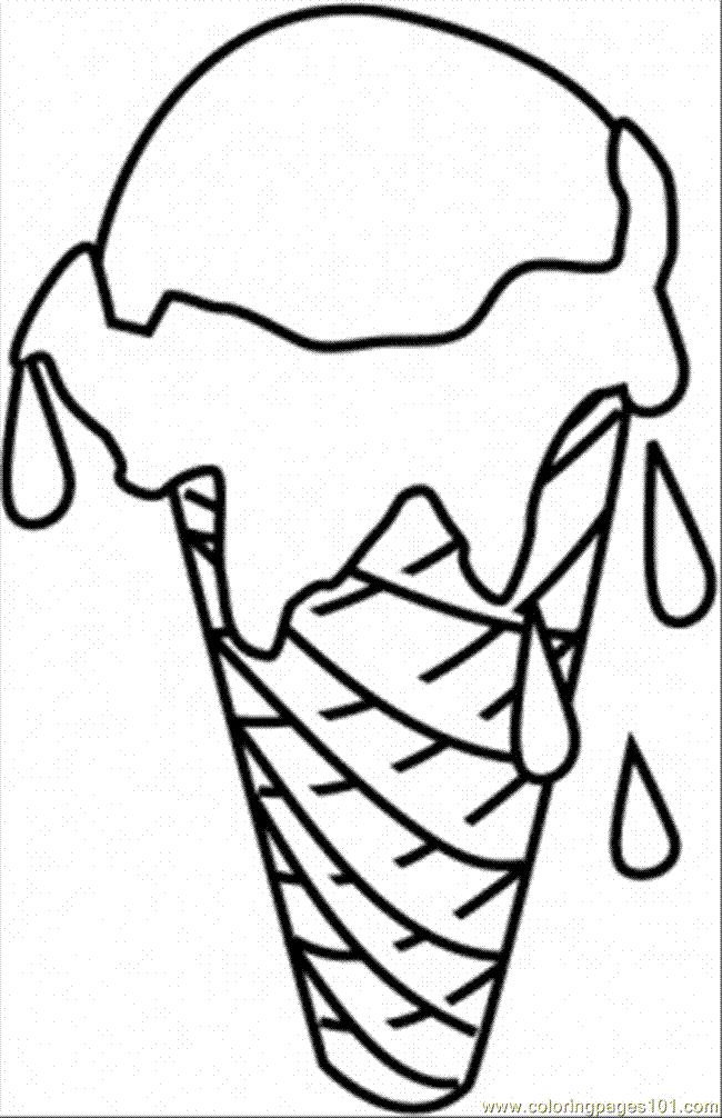 Melting ice cream cone clipart