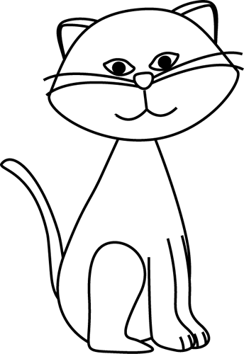 Black And White Cat Clipart