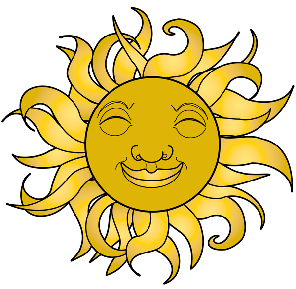 Happy sun clip art