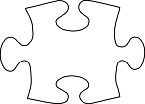 Jigsaw White Puzzle Piece Large Clip Art | High Quality Clip Art